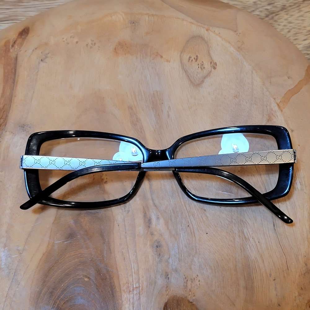 Gucci Black Rectangular Women's Glasses - image 2